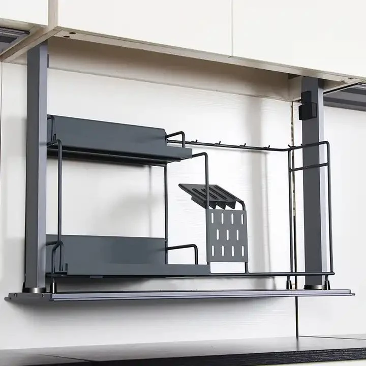 Smart Lifting Storage Rack For Kitchen Utensils