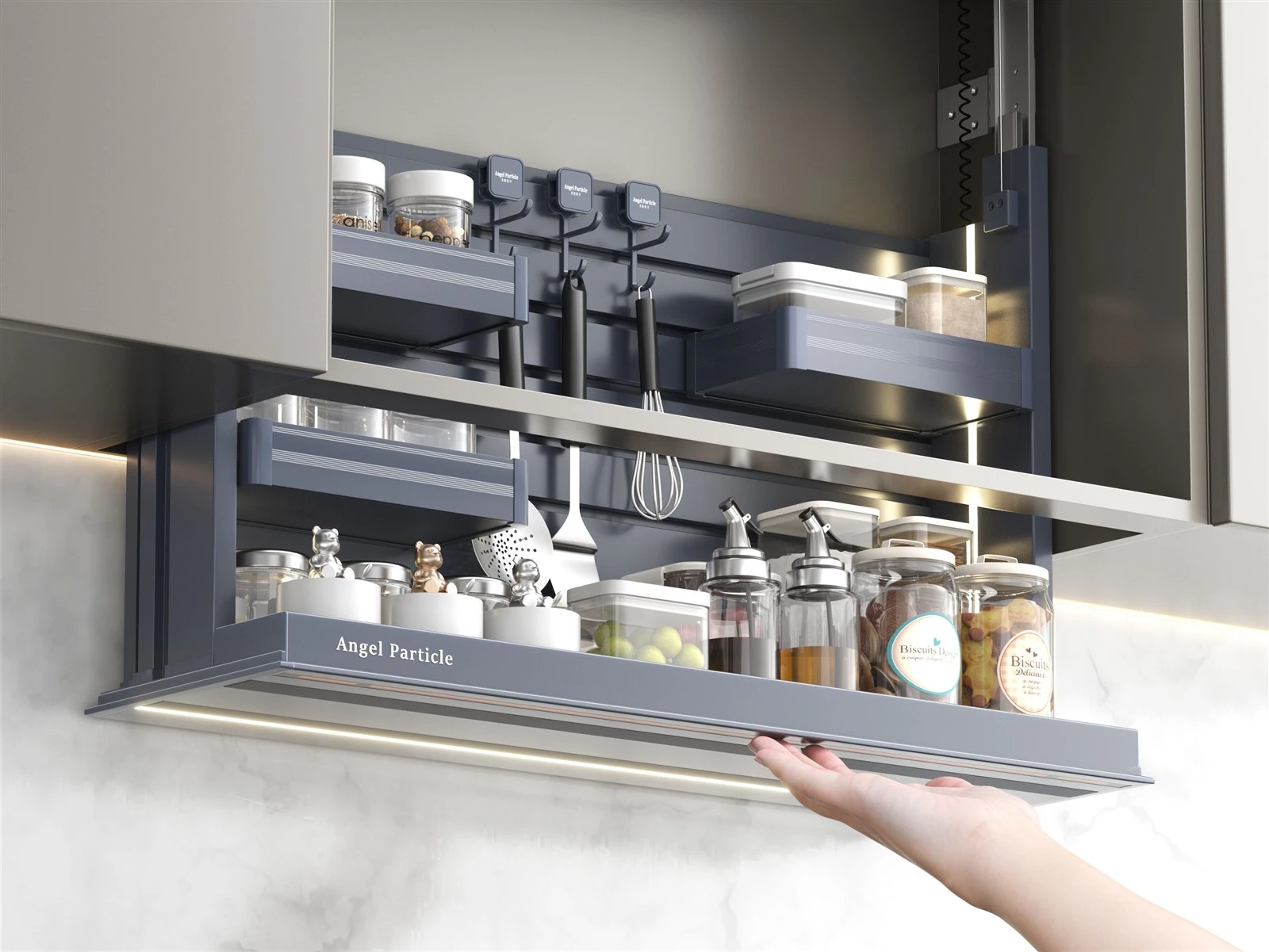 Electric lifting seasoning rack Electric lifting seasoning rack
